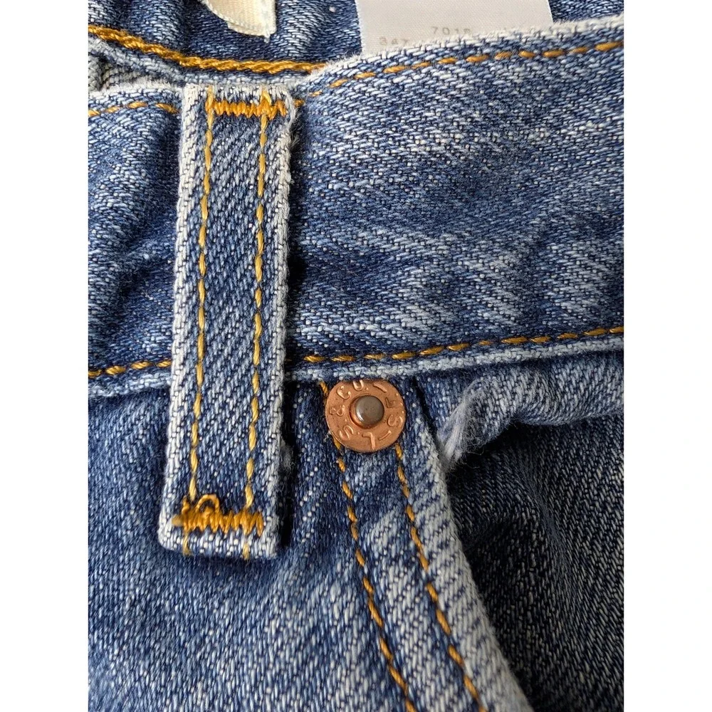 Levis 550 Relaxed Fit Jeans Mens 34x32 Medium Wash Blue Tapered Leg Paint Stains - Picture 6 of 15